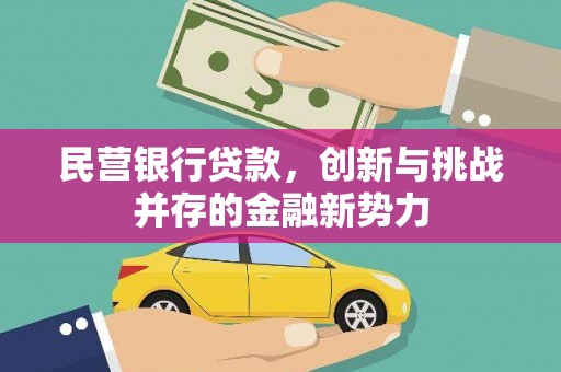 清新民营银行贷款，创新与挑战并存的金融新势力