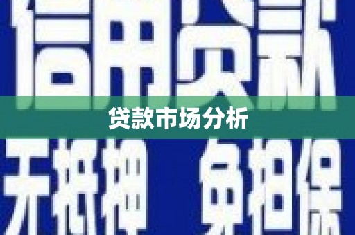 清新贷款市场分析