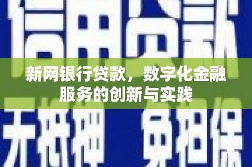 清新新网银行贷款，数字化金融服务的创新与实践