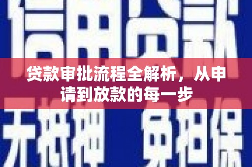 清新贷款审批流程全解析，从申请到放款的每一步