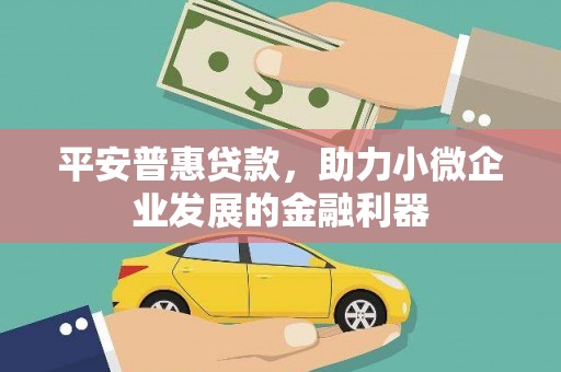 清新平安普惠贷款，助力小微企业发展的金融利器
