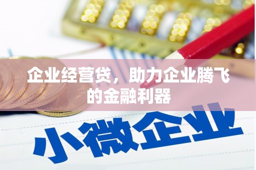 清新企业经营贷，助力企业腾飞的金融利器