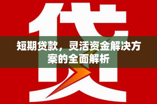 清新短期贷款，灵活资金解决方案的全面解析