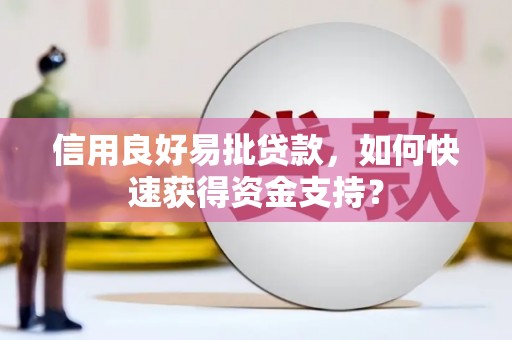 清新信用良好易批贷款，如何快速获得资金支持？