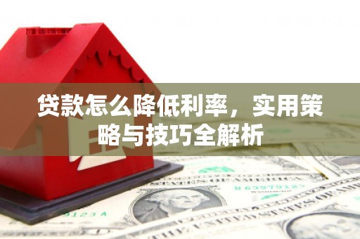 清新贷款怎么降低利率，实用策略与技巧全解析