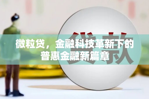 清新微粒贷，金融科技革新下的普惠金融新篇章