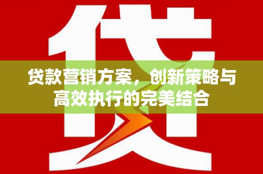 清新贷款营销方案，创新策略与高效执行的完美结合