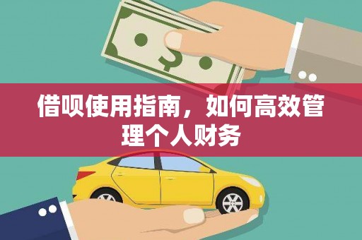 清新借呗使用指南，如何高效管理个人财务