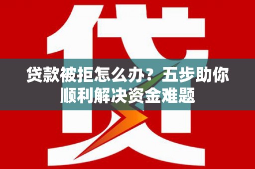 清新贷款被拒怎么办？五步助你顺利解决资金难题