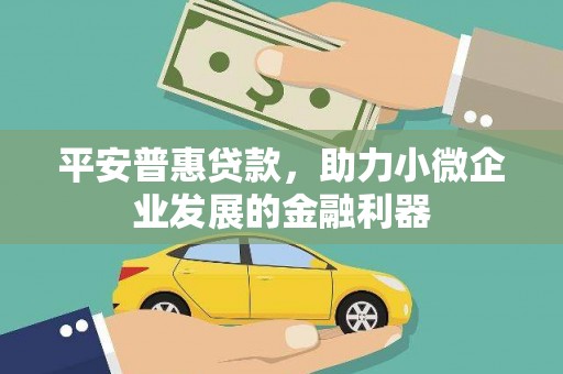 清新平安普惠贷款，助力小微企业发展的金融利器