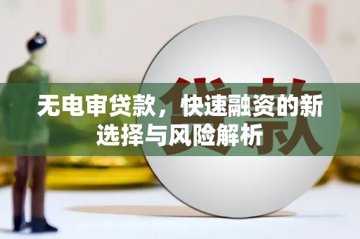清新无电审贷款，快速融资的新选择与风险解析