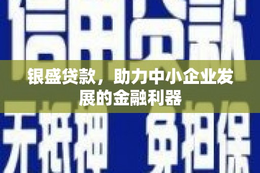清新银盛贷款，助力中小企业发展的金融利器