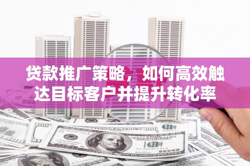 清新贷款推广策略，如何高效触达目标客户并提升转化率