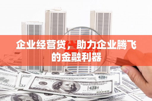 清新企业经营贷，助力企业腾飞的金融利器