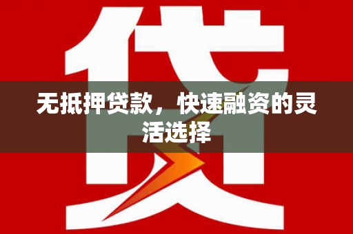 清新无抵押贷款，快速融资的灵活选择