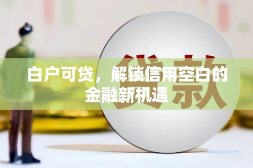 清新白户可贷，解锁信用空白的金融新机遇