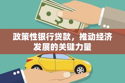 清新政策性银行贷款，推动经济发展的关键力量