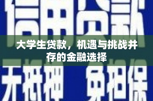 清新大学生贷款，机遇与挑战并存的金融选择