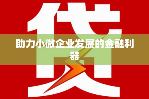 清新助力小微企业发展的金融利器