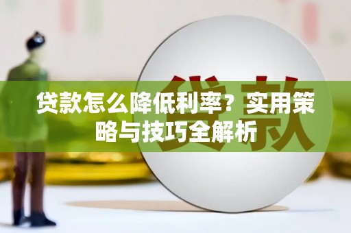 清新贷款怎么降低利率？实用策略与技巧全解析